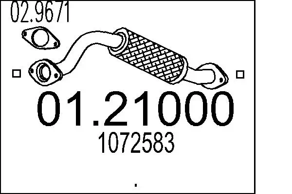 Abgasrohr vorne MTS 01.21000