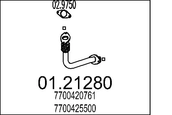 Abgasrohr vorne MTS 01.21280