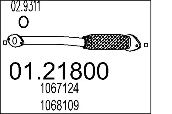 Abgasrohr vorne MTS 01.21800 Bild Abgasrohr vorne MTS 01.21800