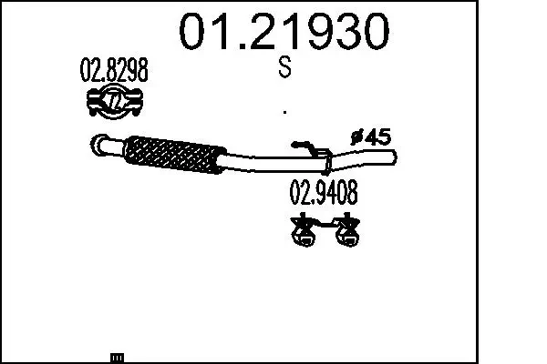Abgasrohr vorne MTS 01.21930