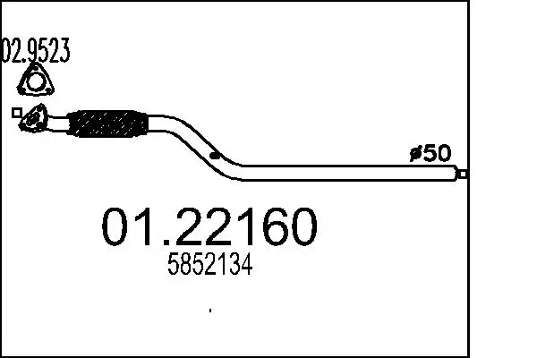 Abgasrohr vorne MTS 01.22160