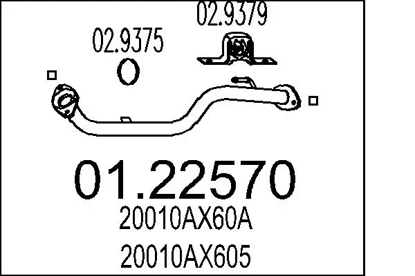 Abgasrohr vorne MTS 01.22570