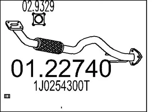 Abgasrohr vorne MTS 01.22740 Bild Abgasrohr vorne MTS 01.22740