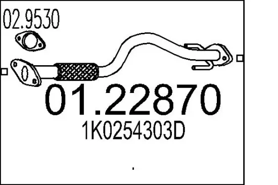 Abgasrohr vorne MTS 01.22870 Bild Abgasrohr vorne MTS 01.22870