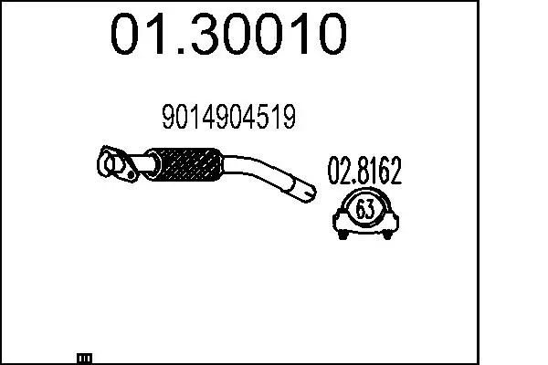 Abgasrohr hinten MTS 01.30010