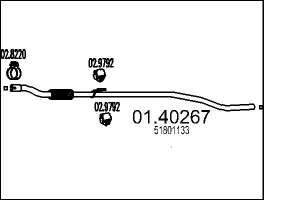 Abgasrohr vorne MTS 01.40267