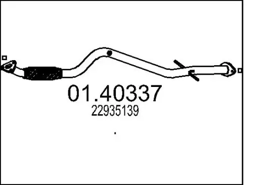 Abgasrohr vorne MTS 01.40337 Bild Abgasrohr vorne MTS 01.40337