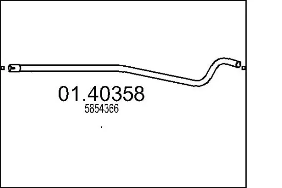 Abgasrohr vorne MTS 01.40358 Bild Abgasrohr vorne MTS 01.40358