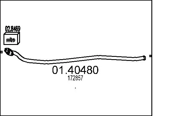 Abgasrohr vorne MTS 01.40480