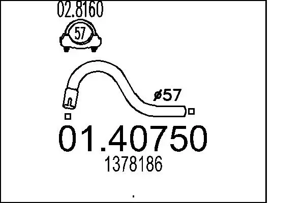 Abgasrohr vorne MTS 01.40750