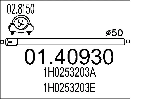 Abgasrohr vorne MTS 01.40930