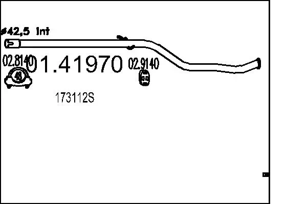 Abgasrohr hinten MTS 01.41970