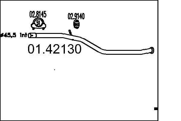 Abgasrohr hinten MTS 01.42130