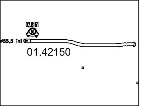 Abgasrohr hinten MTS 01.42150 Bild Abgasrohr hinten MTS 01.42150