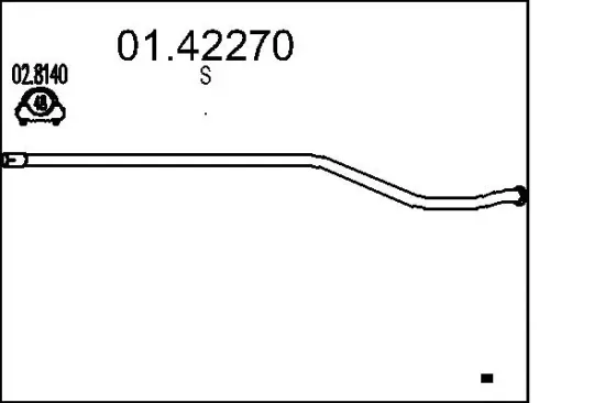 Abgasrohr vorne MTS 01.42270 Bild Abgasrohr vorne MTS 01.42270