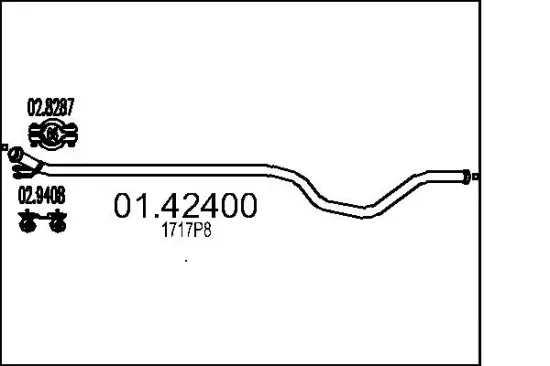 Abgasrohr vorne MTS 01.42400 Bild Abgasrohr vorne MTS 01.42400