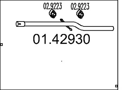 Abgasrohr hinten MTS 01.42930 Bild Abgasrohr hinten MTS 01.42930