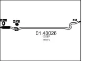 Abgasrohr vorne MTS 01.43026