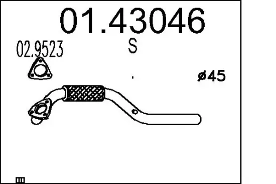 Abgasrohr vorne MTS 01.43046 Bild Abgasrohr vorne MTS 01.43046