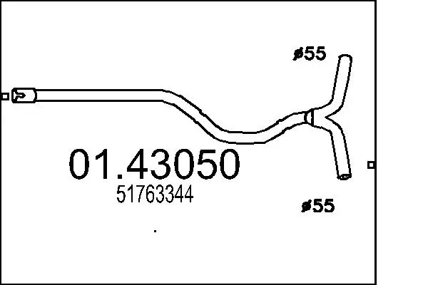 Abgasrohr vorne MTS 01.43050