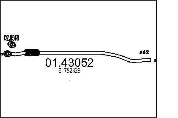 Abgasrohr vorne MTS 01.43052