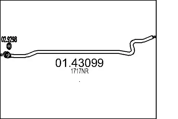 Abgasrohr vorne MTS 01.43099