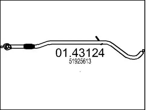 Abgasrohr vorne MTS 01.43124 Bild Abgasrohr vorne MTS 01.43124
