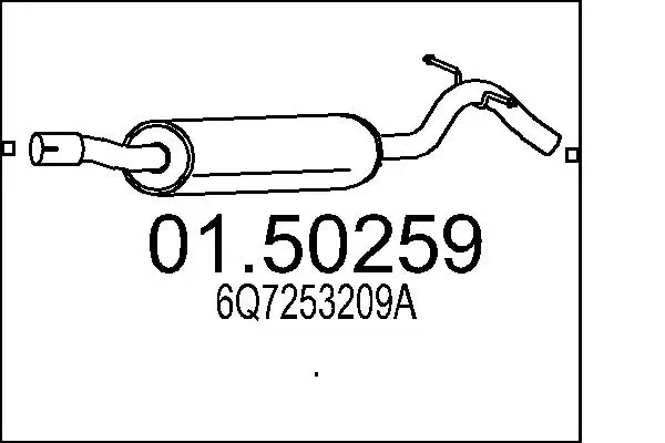 Mittelschalldämpfer MTS 01.50259
