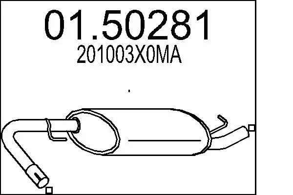 Mittelschalldämpfer MTS 01.50281