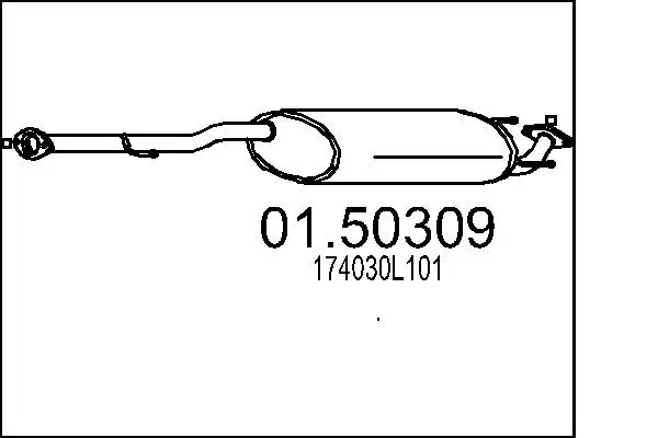 Mittelschalldämpfer MTS 01.50309