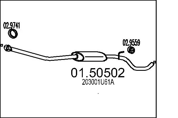 Mittelschalldämpfer MTS 01.50502