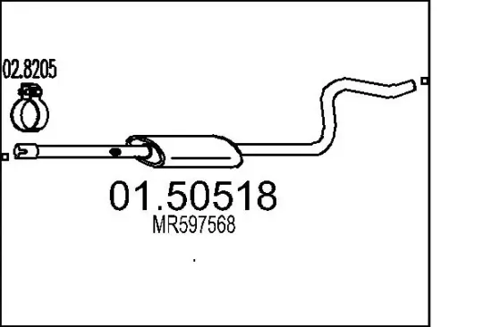 Mittelschalldämpfer MTS 01.50518 Bild Mittelschalldämpfer MTS 01.50518