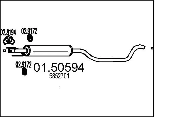 Mittelschalldämpfer MTS 01.50594
