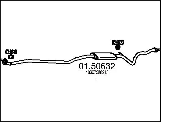 Mittelschalldämpfer MTS 01.50632