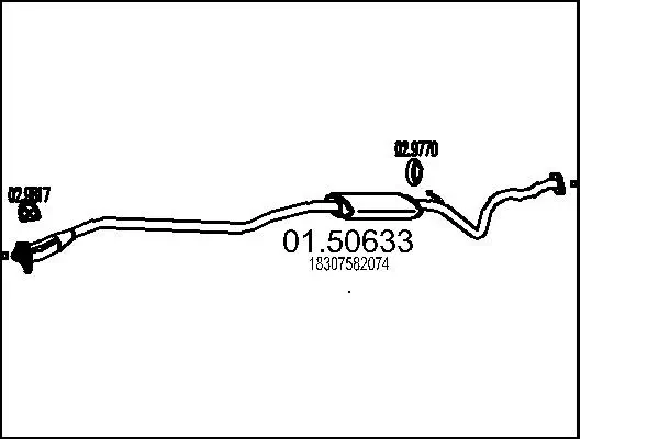 Mittelschalldämpfer MTS 01.50633