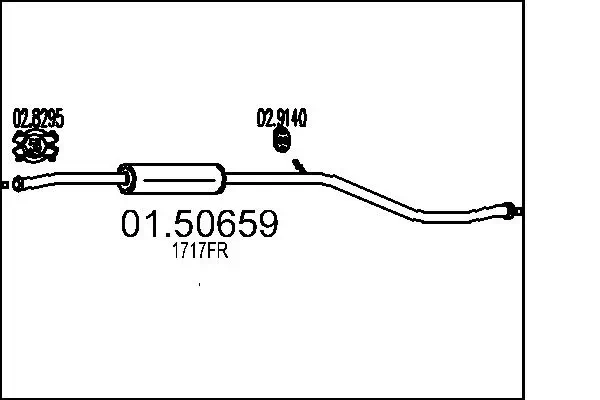 Mittelschalldämpfer MTS 01.50659