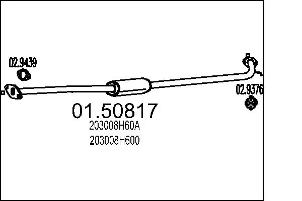 Mittelschalldämpfer MTS 01.50817