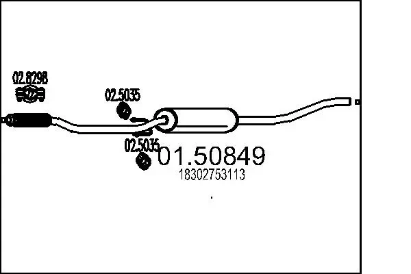 Mittelschalldämpfer MTS 01.50849
