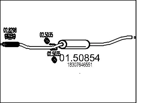 Mittelschalldämpfer MTS 01.50854