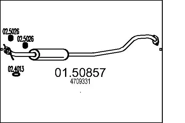 Mittelschalldämpfer MTS 01.50857