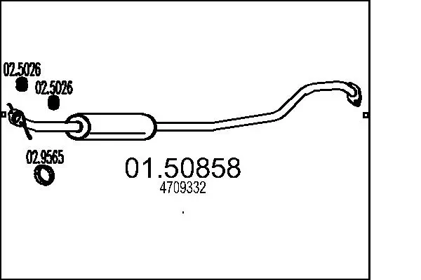 Mittelschalldämpfer MTS 01.50858