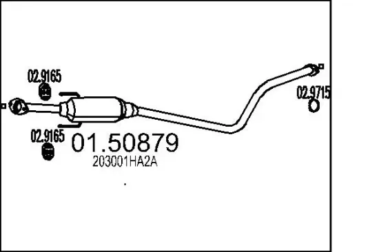 Mittelschalldämpfer MTS 01.50879 Bild Mittelschalldämpfer MTS 01.50879