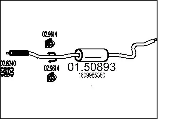 Mittelschalldämpfer MTS 01.50893