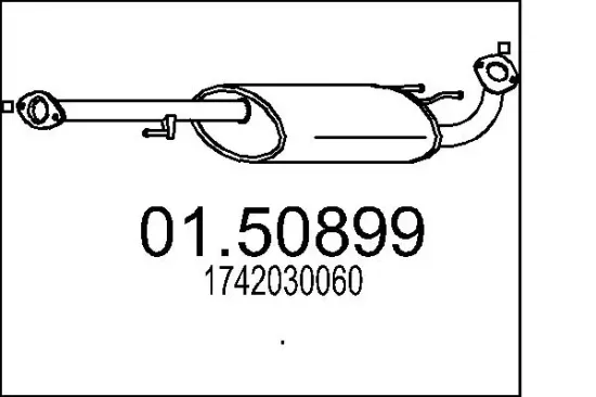 Mittelschalldämpfer MTS 01.50899 Bild Mittelschalldämpfer MTS 01.50899