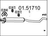 Mittelschalldämpfer MTS 01.51710