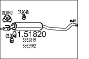 Mittelschalldämpfer MTS 01.51820