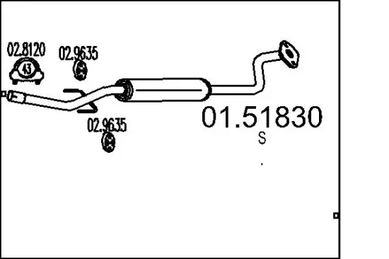 Mittelschalldämpfer MTS 01.51830 Bild Mittelschalldämpfer MTS 01.51830