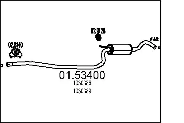 Mittelschalldämpfer MTS 01.53400