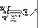 Mittelschalldämpfer MTS 01.56920