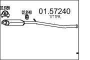 Mittelschalldämpfer MTS 01.57240